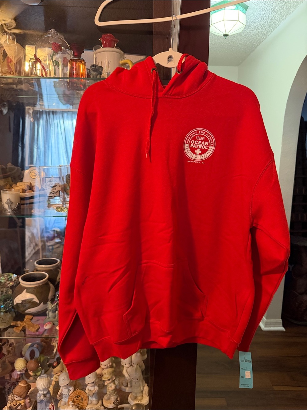 Red Hoodie Sweatshirt - Men's Casual Pullover